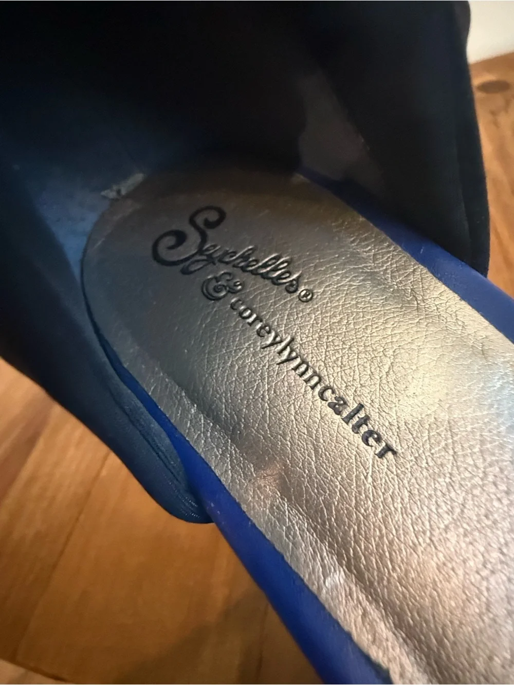 Seychelles & Corey Lynn Calter Black & Blue Heels. Size 7.